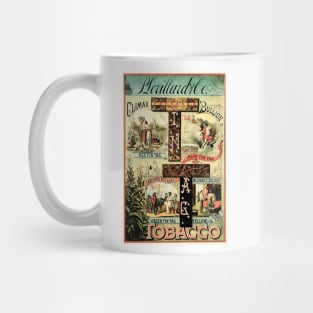 American TIN TAG CLIMAX BULLION TOBACCO Vintage Cigarettes Poster Mug